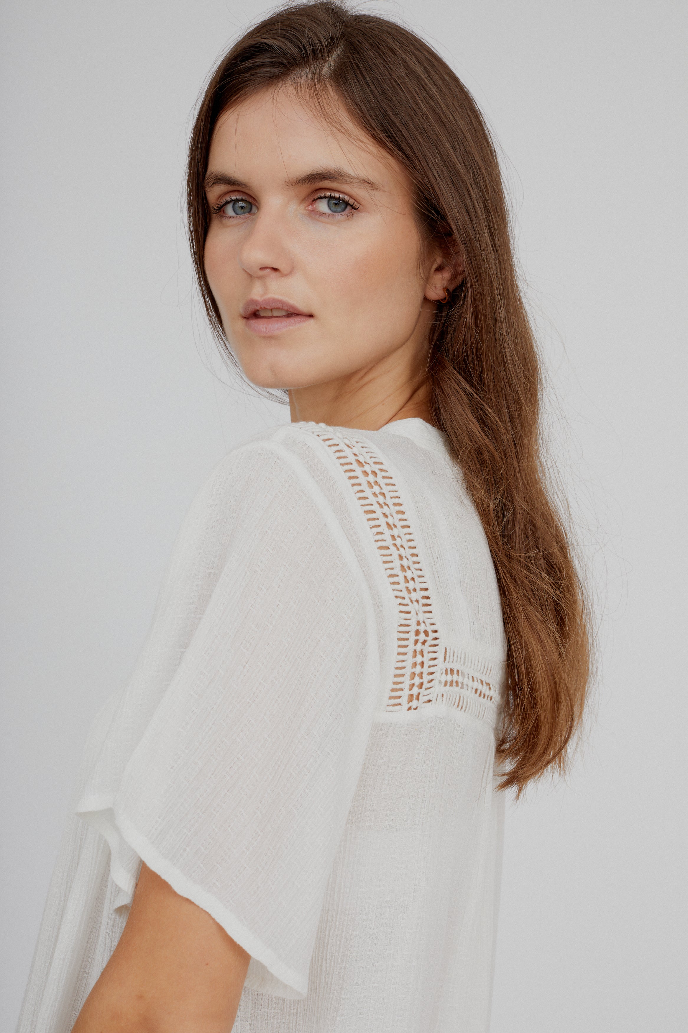 Basic Apparel Azela Blouse Bluser 330 Whisper White